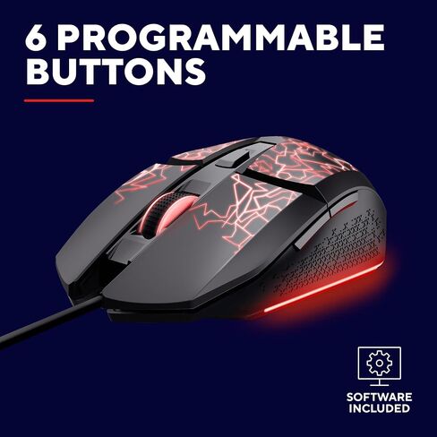 Vylax LED Gaming Mouse with 6 Programmable Buttons, Black in Kuwait