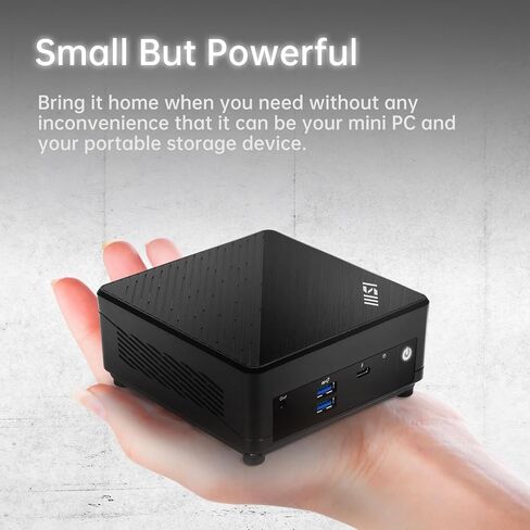 msi Cubi 5 Business Mini Desktop, Intel Core i3-1215U, 8GB RAM, 256GB SSD, Windows 11 Pro, Black in Kuwait