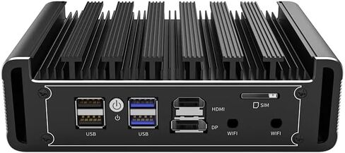 Fanless Mini PC J6412 with 4 lntel i226-V 2.5G LANs,NO RAM NO SSD in Kuwait