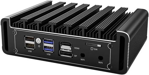 Fanless Mini PC J6412 with 4 lntel i226-V 2.5G LANs,NO RAM NO SSD in Kuwait