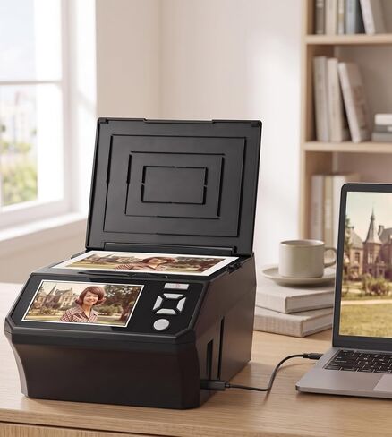 Photo, Slide & Negative Scanner with 5" Large Screen in Kuwait