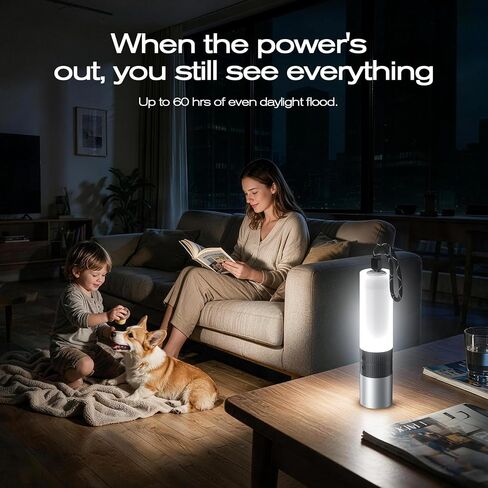 Zoomable LED Flashlight Rechargeable & Lantern, Built-in SOS Alert Flash in Kuwait