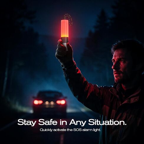 Zoomable LED Flashlight Rechargeable & Lantern, Built-in SOS Alert Flash in Kuwait