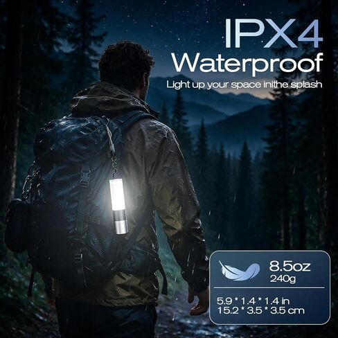 Zoomable LED Flashlight Rechargeable & Lantern, Built-in SOS Alert Flash in Kuwait
