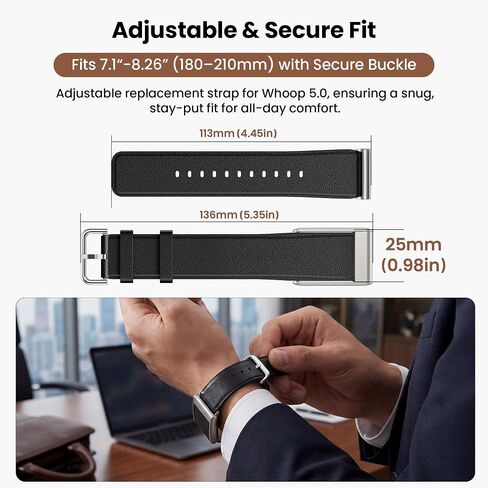 mimo Leather Band Compatible with Whoop 5.0 & MG Band Strap for Men Women in Kuwait