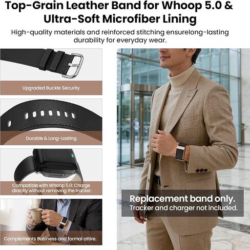 mimo Leather Band Compatible with Whoop 5.0 & MG Band Strap for Men Women in Kuwait