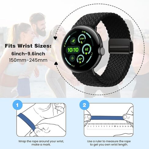 Nylon Braided Bands Compatible with Google Pixel Watch 5/4/3 45mm Men Women in Kuwait