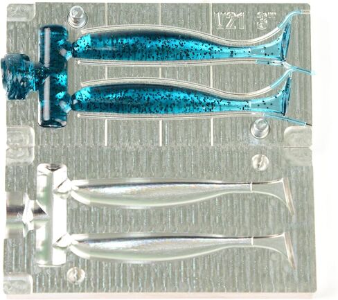 FatFish V21A-2C Lure Mold Soft Plastic Bait Making Injection Mold, 3" in Kuwait