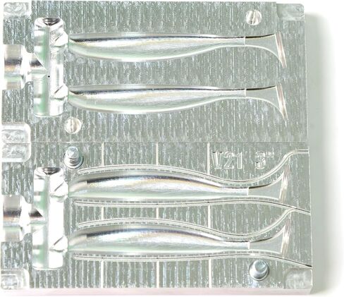 FatFish V21A-2C Lure Mold Soft Plastic Bait Making Injection Mold, 3" in Kuwait
