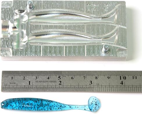 FatFish V21A-2C Lure Mold Soft Plastic Bait Making Injection Mold, 3" in Kuwait