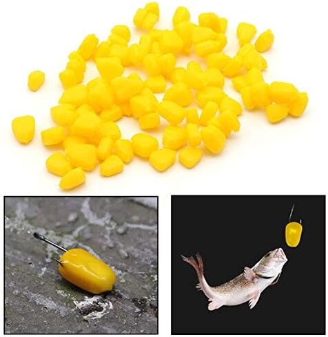 Fishing Lures,Corn Fishing Lures,Artificial Carp Baits,50Pcs/Bag Useful Outdoor Freshwater Soft Artificial Flavor Carp Baits Corn Fishing Lures Fishing+Tackle Colored Corn mais galleggiante mais gall in Kuwait