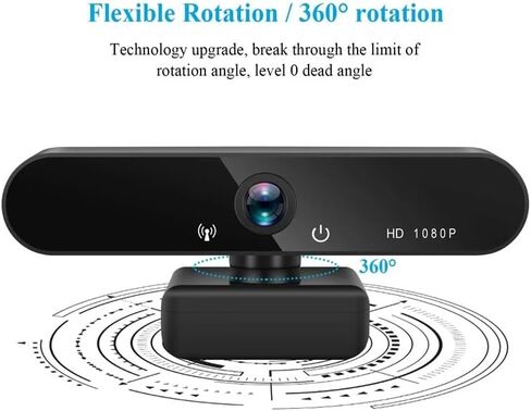 1080P Webcam Mini Computer PC WebCamera with Plug Rotatable Cameras for Live Video Calling Conference Work in Kuwait