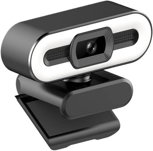 Webcam Fill Light Web Camera with Microphone Live Broadcast Computer PC Cam in Kuwait