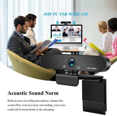1080P Webcam Mini Computer PC WebCamera with Plug Rotatable Cameras for Live Video Calling Conference Work in Kuwait