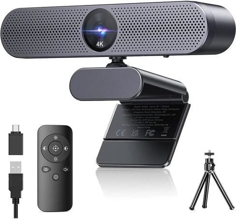 4K Webcam Web Camera with Mics Remote Control Webcamera for Zoom Teams PC Laptop Desktop in Kuwait