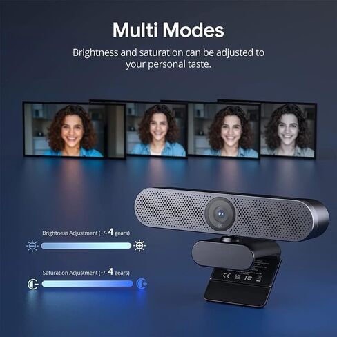 4K Webcam Web Camera with Mics Remote Control Webcamera for Zoom Teams PC Laptop Desktop in Kuwait