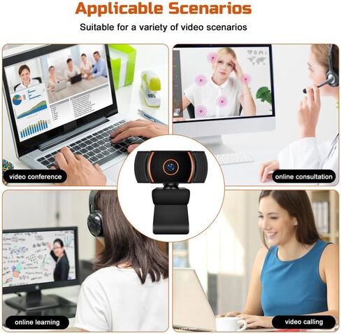 2K Webcam 1080P for PC Web Camera Cam Online with Microphone Webcan for Computer in Kuwait