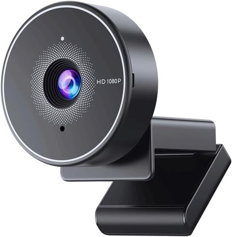 Webcam 1080P Web Camera with Microphone & Privacy Cover for Desktop Meeting Online Classes in Kuwait