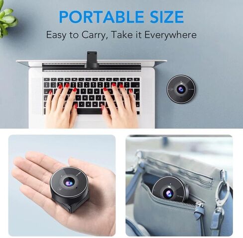 Webcam 1080P Web Camera with Microphone & Privacy Cover for Desktop Meeting Online Classes in Kuwait