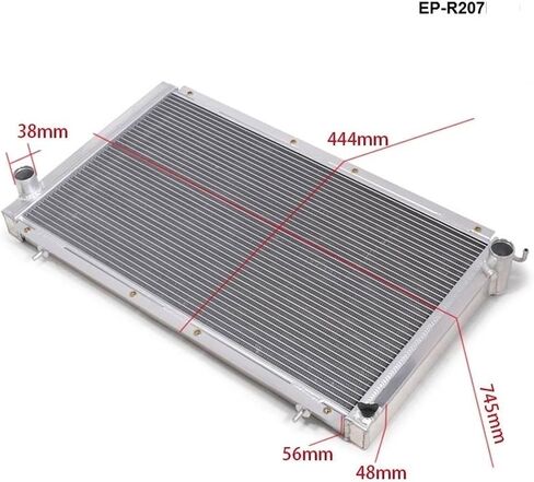 30.5"x18"x2 Mm High Performance Radiator Manual Aluminum 42mm 2 Row EP-R207 in Kuwait