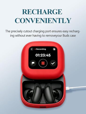 Case for Anker Soundcore Liberty 5 Pro MAX Earbuds, Soft Silicone Protective Portable Scratch Shock Resistant with 2pack Screen Protector &Cleaner Kit & Carabiner & Lanyard,Red in Kuwait