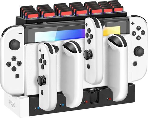 TNP Joy-Con Charging Dock for Nintendo Switch Controllers, 4-Port, Green in Kuwait