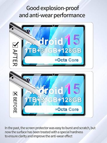 Screen Protector for DEERTiME E9 Android 15 10.1-inch Tablet, Anti-Scratch 9H Hardness Touch Sensitive 2.5D Rounded Edges Bubble Free Easy to Install,2 Pack. in Kuwait