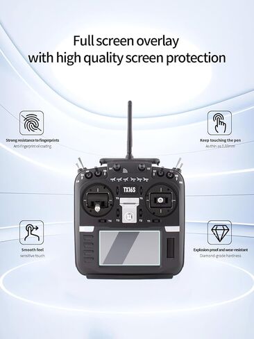 Screen Protector for RadioMaster TX16S MKII Radio Controller, High-Definition Scratch Resistant Nanofilm, HD Clear, Bubble Free,Easy Installation, 2 Pack in Kuwait