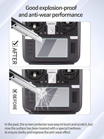 Screen Protector for RadioMaster TX16S MKII Radio Controller, High-Definition Scratch Resistant Nanofilm, HD Clear, Bubble Free,Easy Installation, 2 Pack in Kuwait