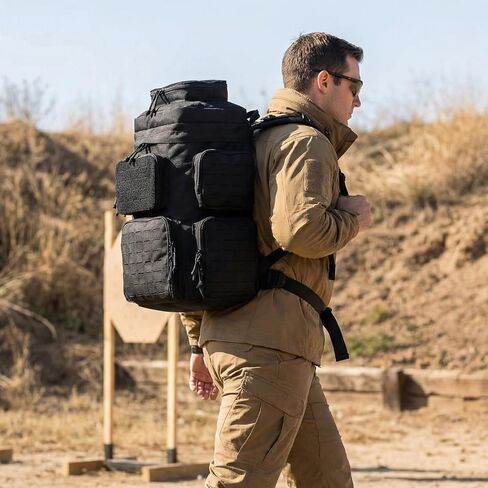 MGFLASHFORCE Tactical Range Backpack for handguns,Laser-Cutting Modular Gun Backpack with 5 Pistol Cases for Hunting and Shooting in Kuwait