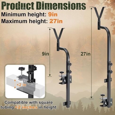Adjustable Hunting Tower/Blind Shooting Rest with 360° Rotating V-Yoke in Kuwait