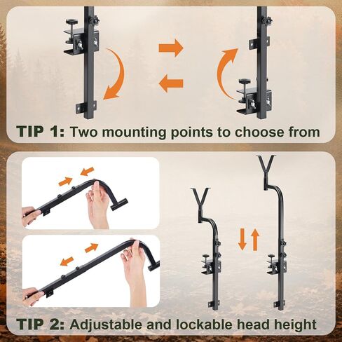 Adjustable Hunting Tower/Blind Shooting Rest with 360° Rotating V-Yoke in Kuwait
