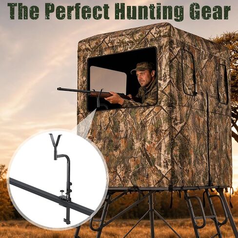Adjustable Hunting Tower/Blind Shooting Rest with 360° Rotating V-Yoke in Kuwait