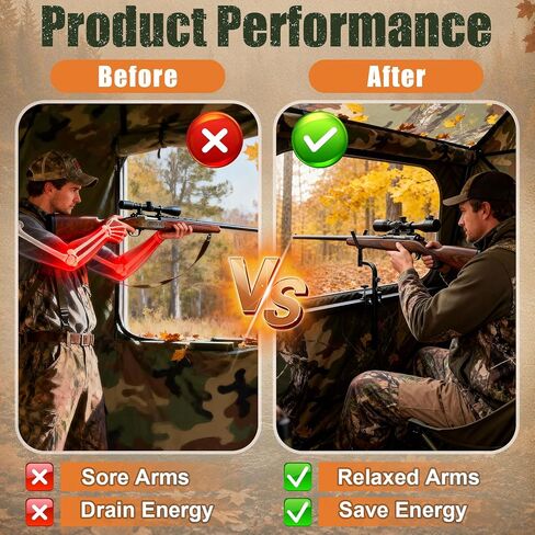 Adjustable Hunting Tower/Blind Shooting Rest with 360° Rotating V-Yoke in Kuwait