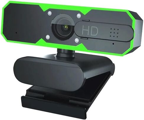 1080P Webcam Microphone Fill Light Rotatable Cameras for Live Video Conference Work for PC Camera in Kuwait