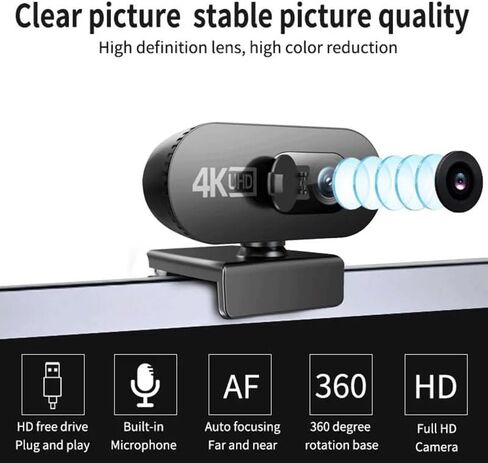 Webcam for PC Web Camera Cam with Microphone Stream for Computer Laptop in Kuwait
