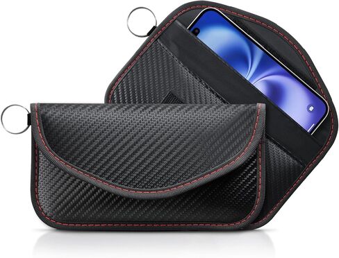 LivTee Faraday Key Fob Protector, RFID Blocking Faraday Bag for Car Keys (3.15'' × 5.12''), Anti-Theft Signal Blocking Pouch for Key Fob Security (2 Pack) in Kuwait