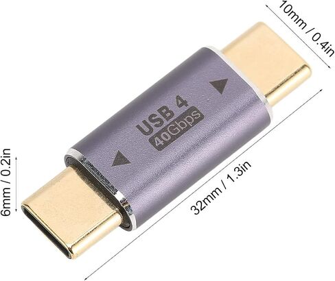 USB C Male to Male Adapter, 40Gbps High Speed in Kuwait