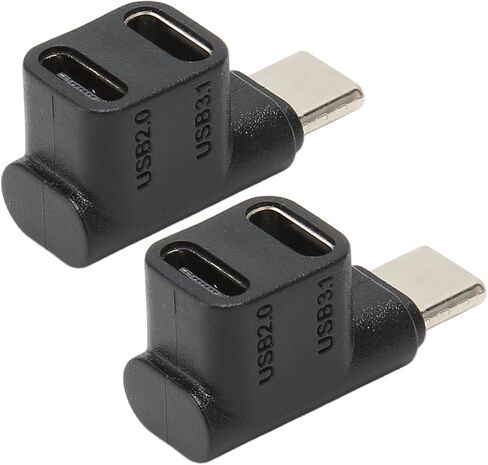 GOTOTOP USB C Adapter, 1 to 2 Right Angle, 10Gbps, Male Input in Kuwait