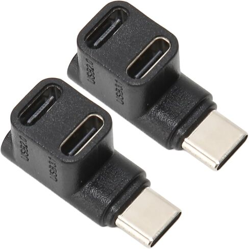 GOTOTOP USB C Adapter, 1 to 2 Right Angle, 10Gbps, Male Input in Kuwait