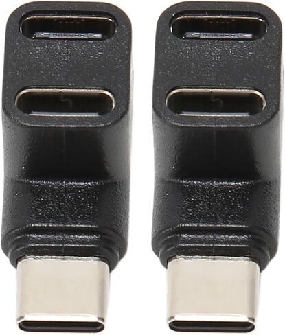GOTOTOP USB C Adapter, 1 to 2 Right Angle, 10Gbps, Male Input in Kuwait