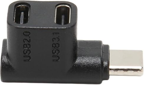 GOTOTOP USB C Adapter, 1 to 2 Right Angle, 10Gbps, Male Input in Kuwait