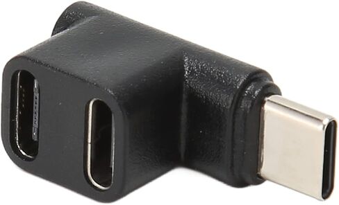 GOTOTOP USB C Adapter, 1 to 2 Right Angle, 10Gbps, Male Input in Kuwait