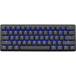 لوحة مفاتيح ميكانيكية Vortex New POK3R من الألومنيوم الأسود بنسبة 60% LED زرقاء مزدوجة PBT (Cherry MX أحمر صامت) in Kuwait