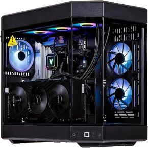 Velztorm Black Praetix 3D Custom Built Y60 Gaming Desktop PC (GeForce RTX 5080 16GB (>4090), Liquid Cooled AMD Ryzen 7 9800X3D, 64GB DDR5, 2TB PCIe SSD, 1000W PSU, WiFi 7, Win11Home) in Saudi Arabia