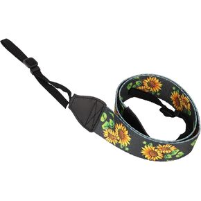 Camera Shoulder Neck Strap Fashionable Vintage Ethnic Sunflower Camera Strap Pattern with and COM Shoulder Neck StrapCamera StrapEthnic StrapSunflower in Saudi Arabia