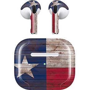 Skinit Decal Audio Skin Compatible with Apple AirPods (3rd Gen, 2021) - Skinit Originally Designed Texas Flag Dark Wood Design in Kuwait