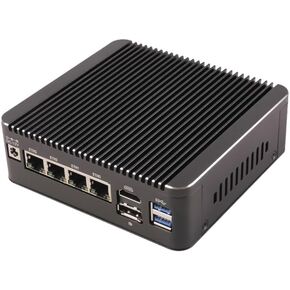 Small Form PC Office Home Business/Desktop Computer Pentium 6405U Processor NO RAM NO PCIE3.0x4 SSD,Fanless Mini PC with Quad 2.5G LAN ,Support 4K Triple Display/HDMI+DP+Type-C/2 SATA3.0/WiFi/5G in Saudi Arabia