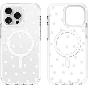 SAKUULO Clear for iPhone 18 Pro Max Magnetic Case with White Leopard in Kuwait