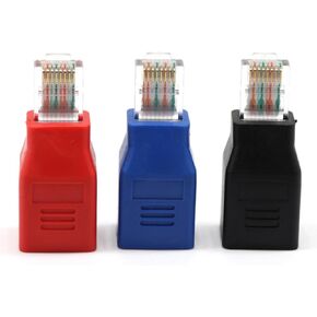 MAGICLULU Black Rj45 Male to Female Adapter PVC Connector for Network Cable in Kuwait
